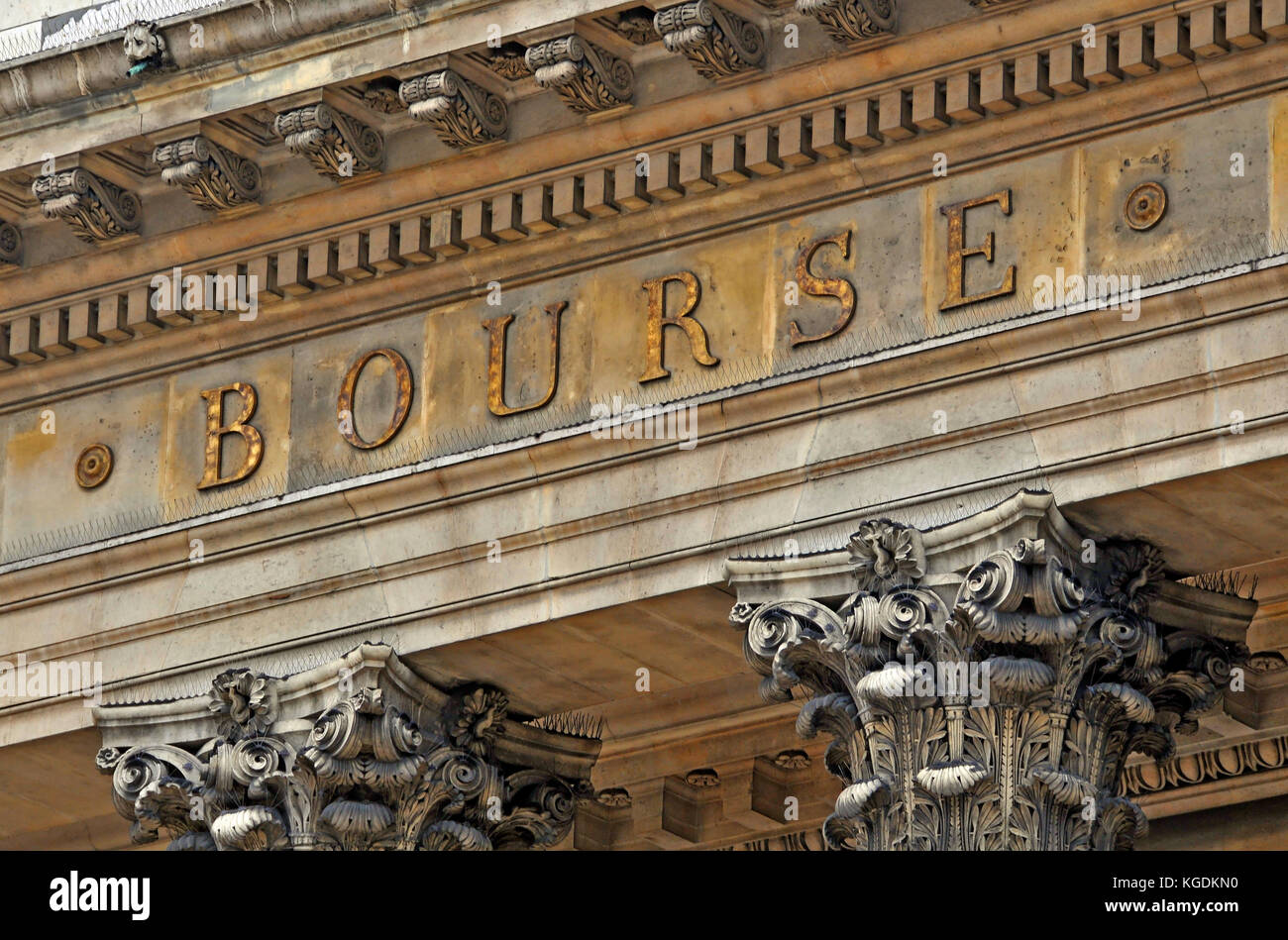 Börse, Brongniart Palace, Paris, Frankreich Stockfoto