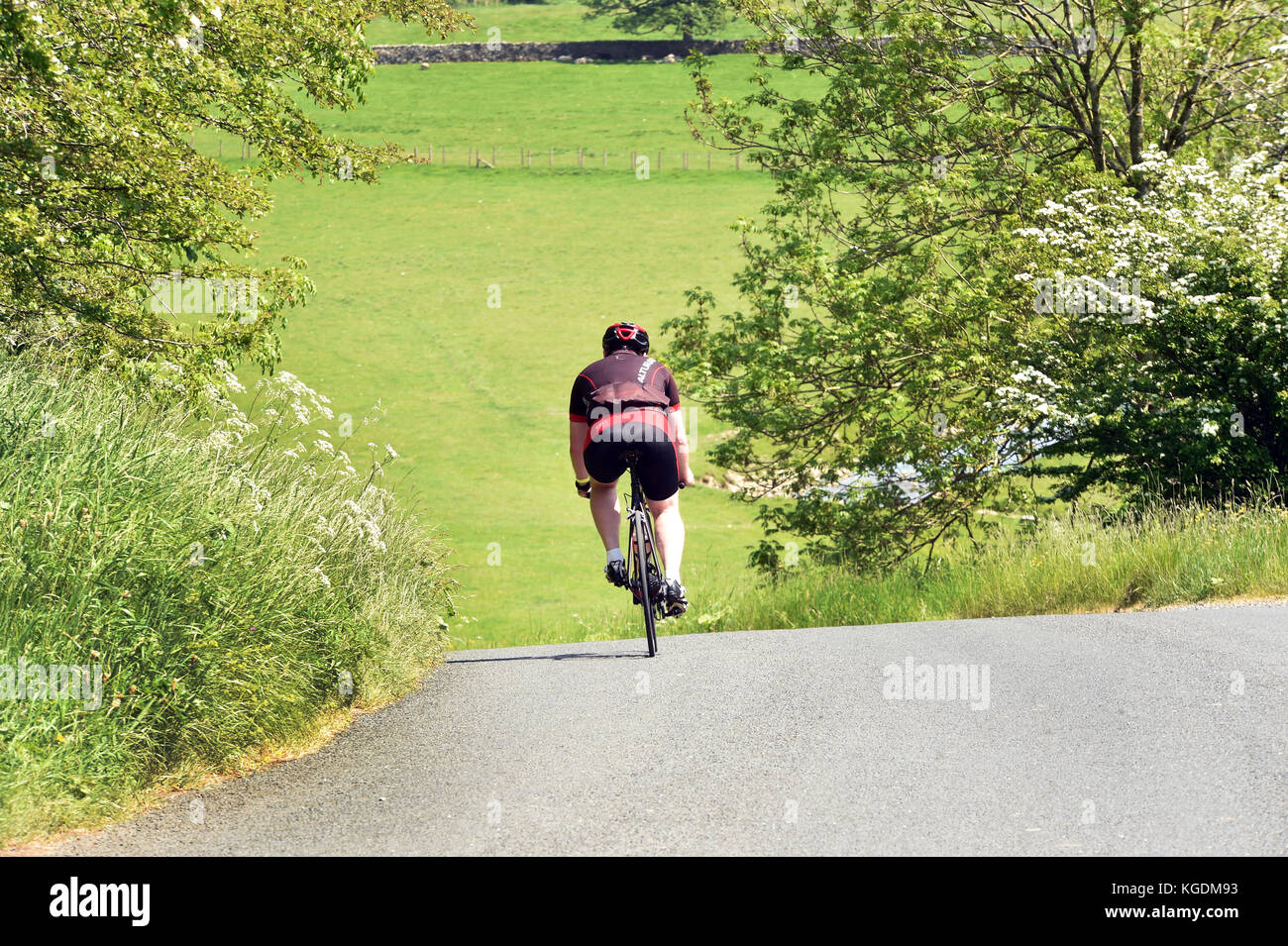 Radtouren in der wunderschönen Yorkshire Dales Landschaft Stockfoto