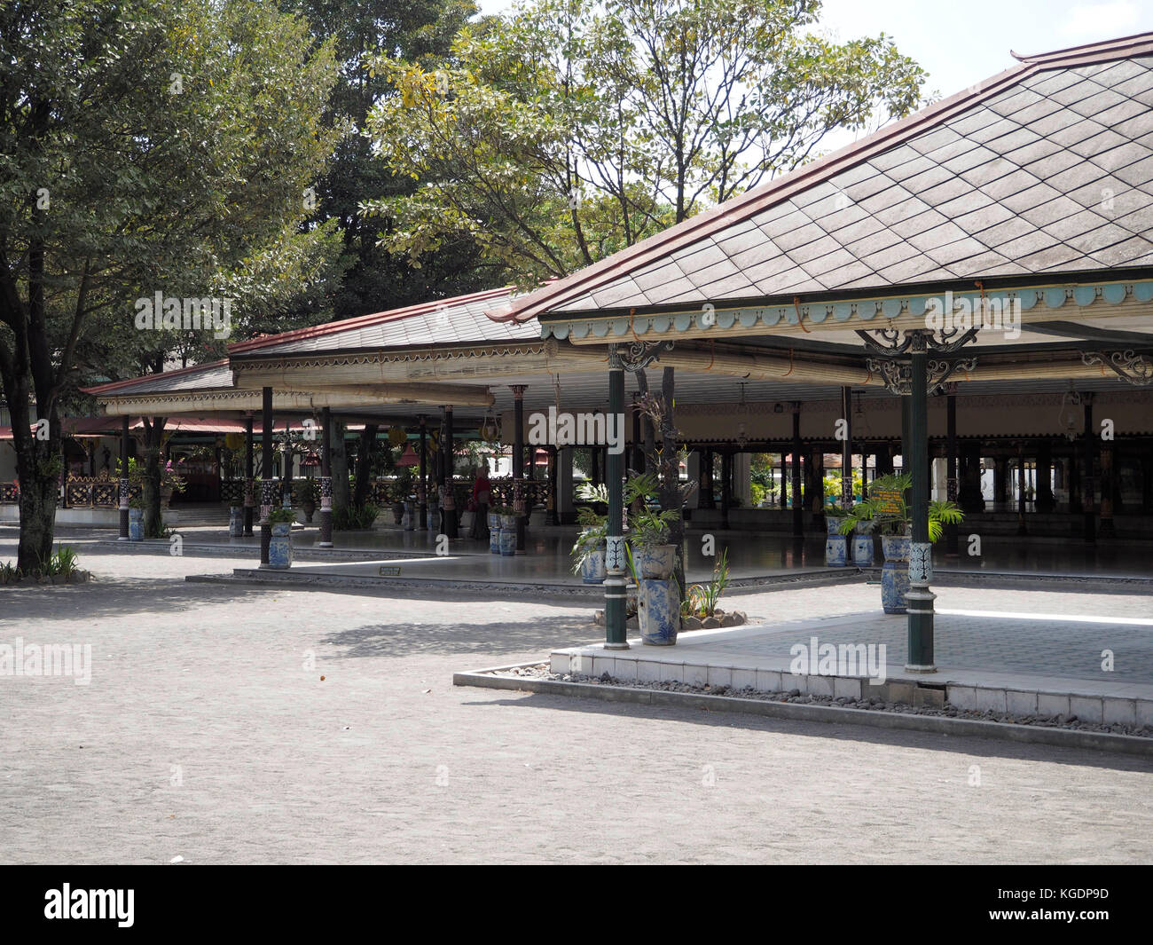 Pavillion an der Kraton in jogjakarta, Zentraljava, Indonesien. Stockfoto