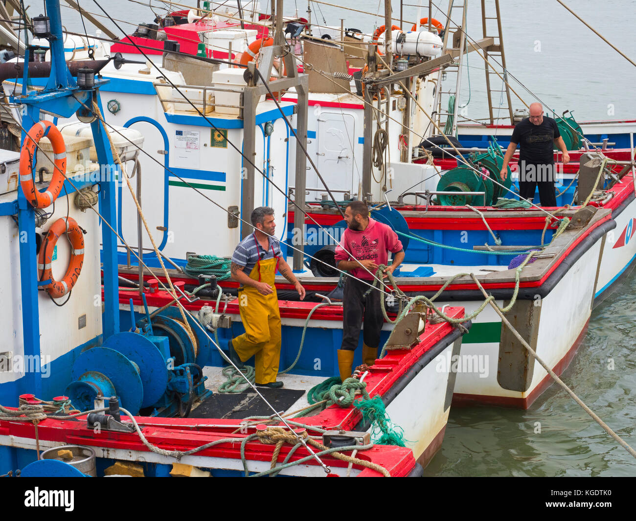 Angeln Port, Punta Umbria, Huelva Provinz, Region von Andalusien, Spanien, Europa Stockfoto