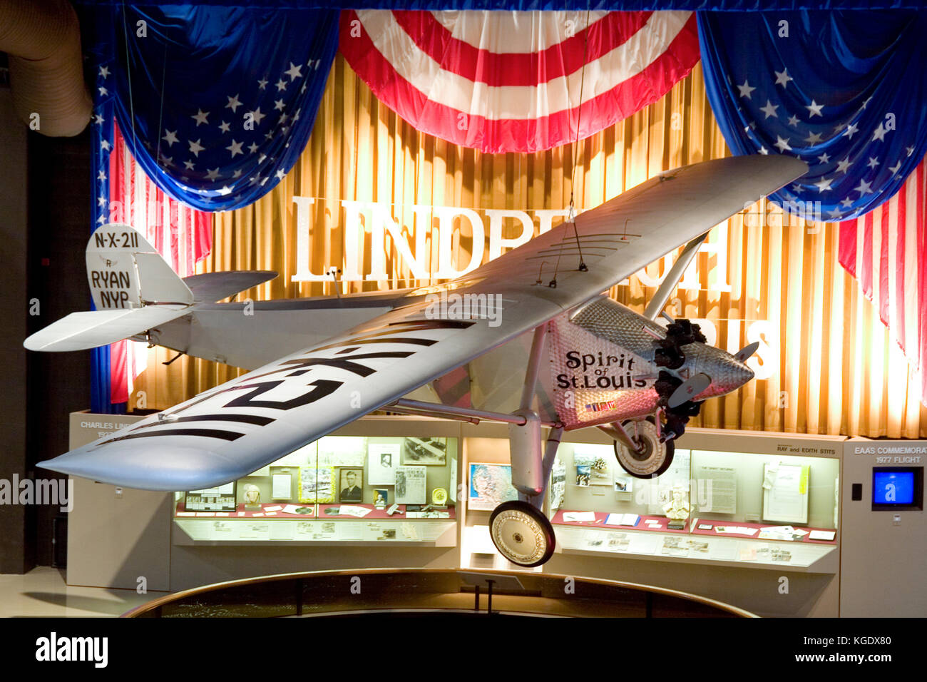 Wisconsin, USA, Oshkosh, air Venture experimental Aviation Association (EAA) Museum, der "Geist von st. louis Charles Lindbergh, die ersten tr Stockfoto