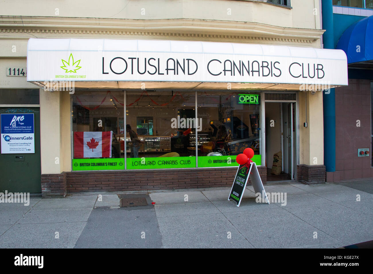 Lotusland Cannabis Club, Vancouver, BC, Kanada Stockfoto