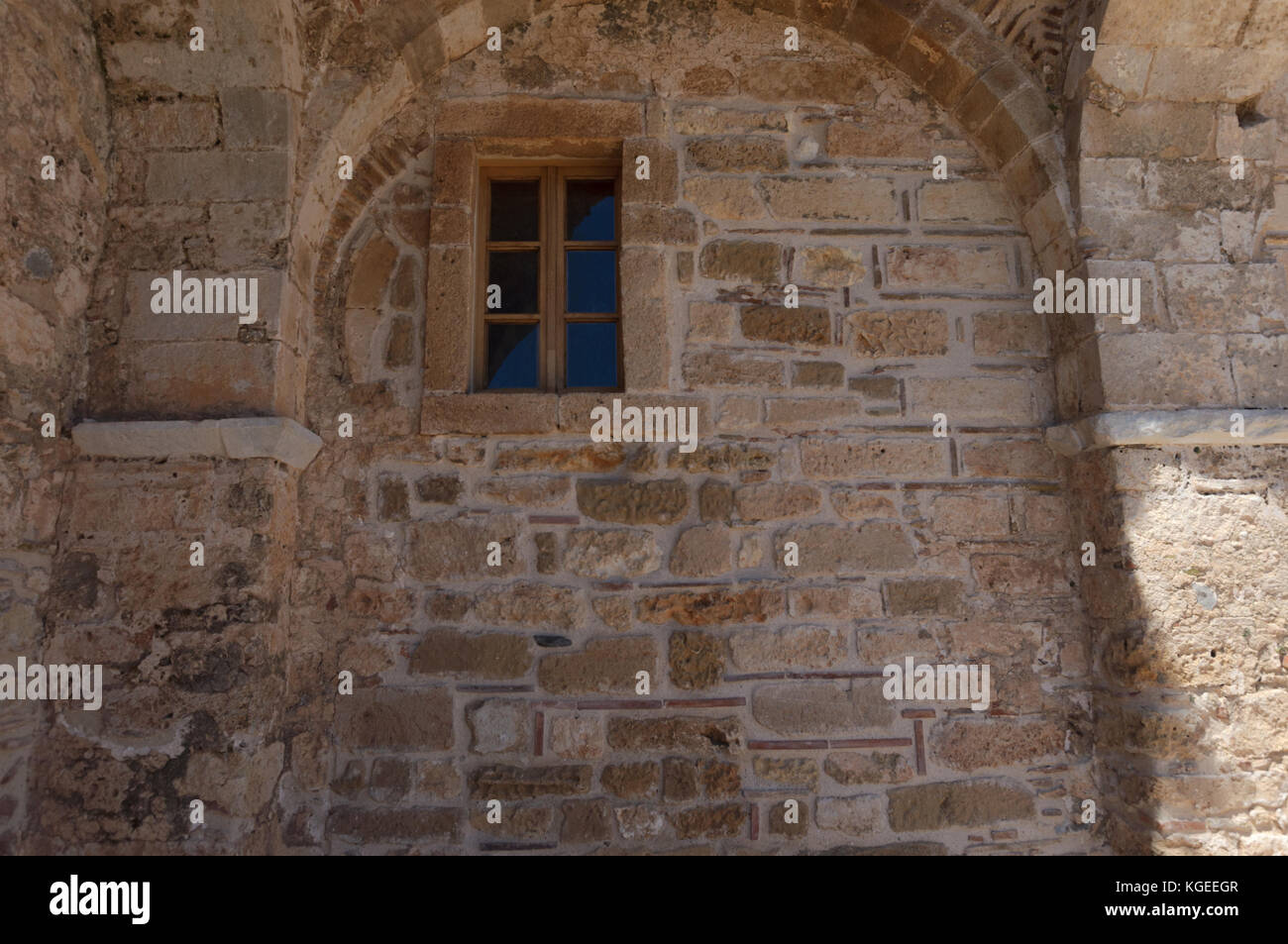 Die Kirche von Agia Sofia in der Oberen Stadt von Monemvasia im südlichen Griechenland Stockfoto