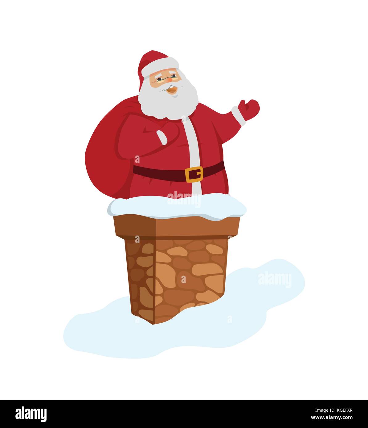 Santa claus - cartoon Charakter isoliert Abbildung Stock Vektor