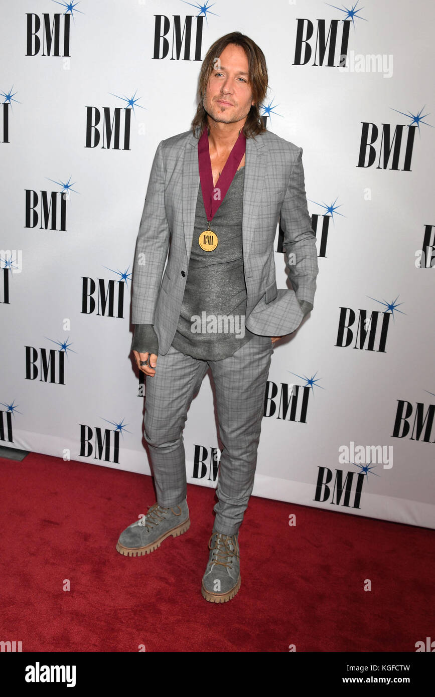 Nashville, Tennessee, USA. 7 Nov, 2017. Keith Urban. 2017 bmi Land Auszeichnungen bei bmi Music Row Sitz gehalten. Photo Credit: laura Farr/admedia Credit: laura Farr/admedia/zuma Draht/alamy leben Nachrichten Stockfoto