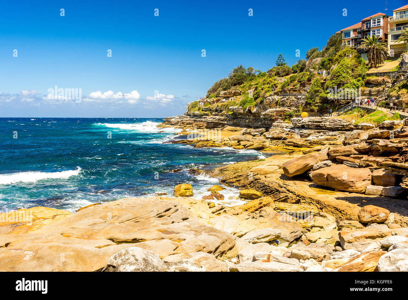 Die South Bondi Beach Strand während der 2017 Skulpturen am Meer in Sydney, NSW, Australien Stockfoto