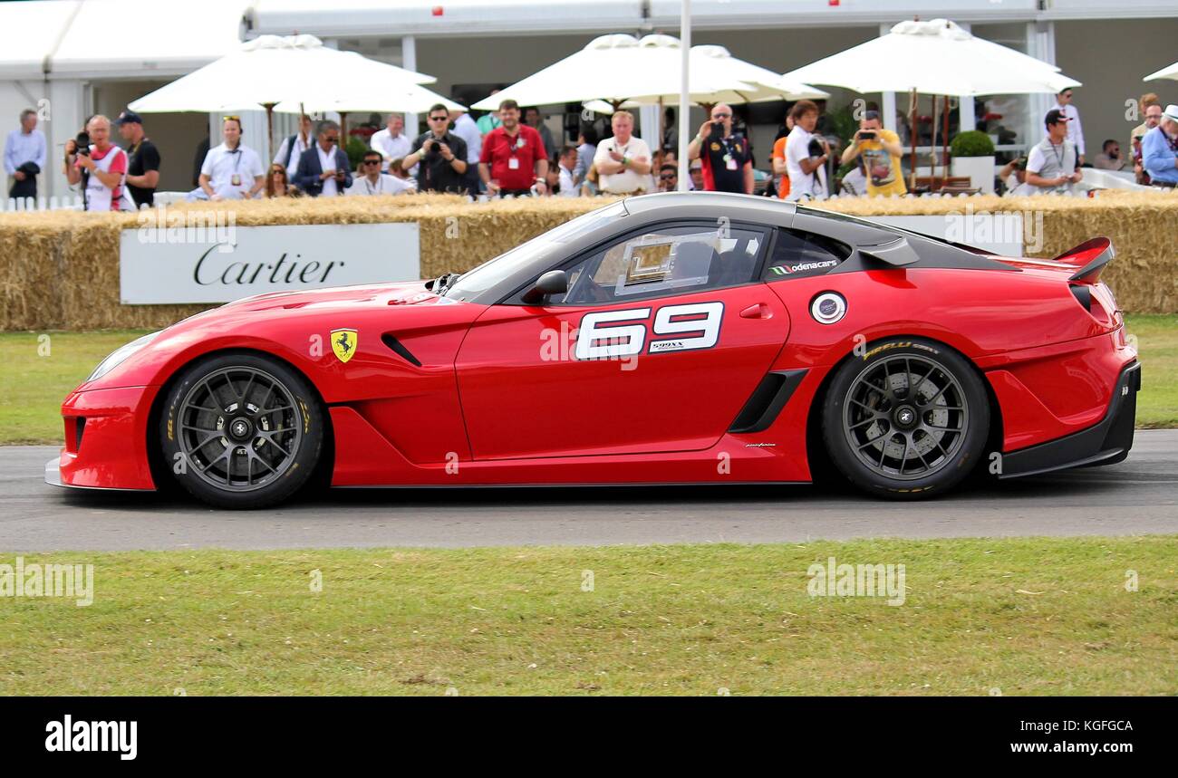 Ferrari 599xx in Goodwood Festival der Geschwindigkeit 2015 Stockfoto