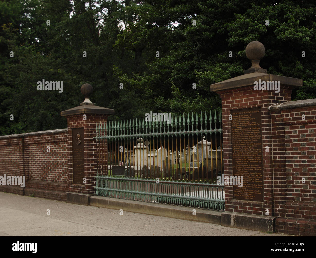 In den Vereinigten Staaten. Pennsylvania Philadelphia. Christus Grabstätte. frühen amerikanischen Friedhof. Stockfoto