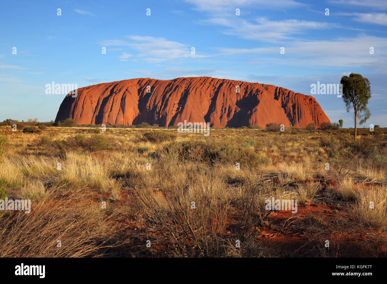 Sonnenuntergang am Uluru oder Ayres rock im Northern Territory Australien Stockfoto