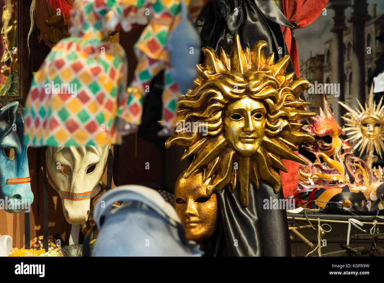 Venezianische Maske Italien. Stockfoto