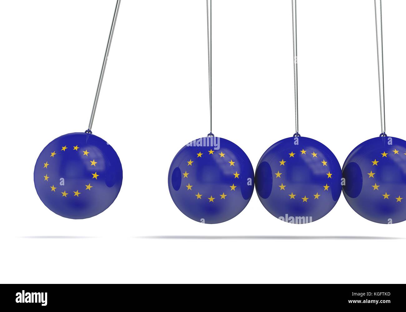 Europäische Flaggen politisches Konzept. 3D-Rendering Stockfoto