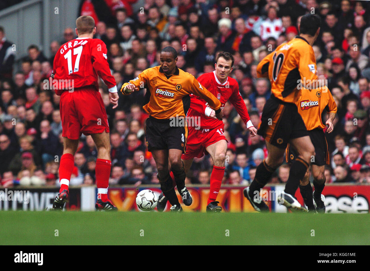 Fußballspieler Paul Ince Liverpool v Wolverhampton Wanderers, 20. März 2004 Stockfoto