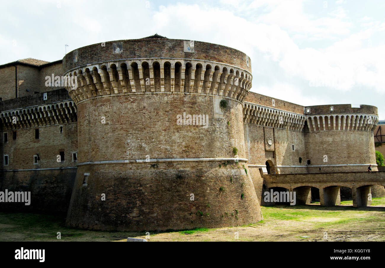 Festung Rocca Roveresca in Senigallia in der Region Marken befindet sich in der Provinz von Ancona. für Reisen und historischen Begriff Stockfoto