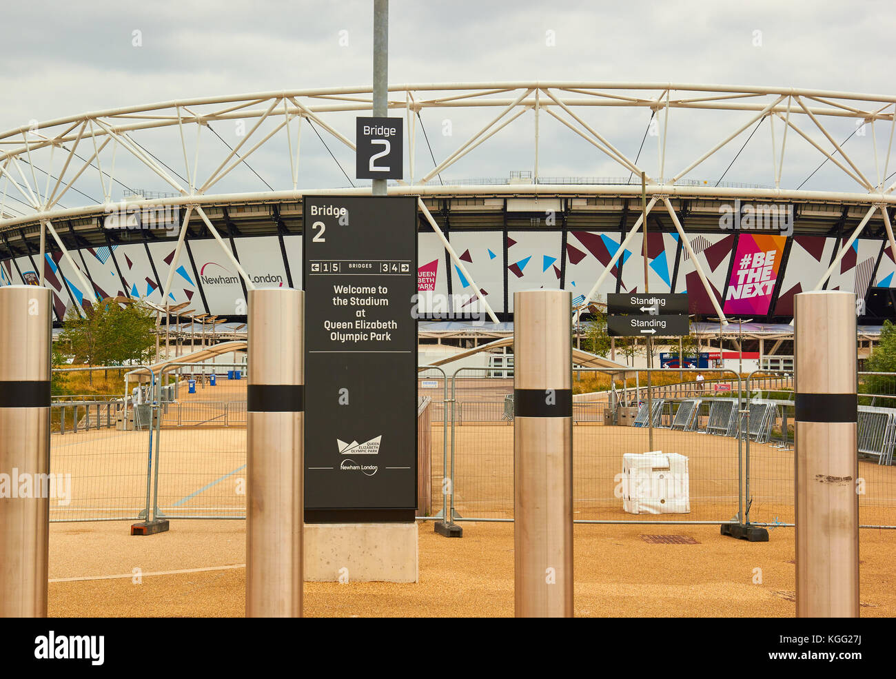 London 2012 Olympiastadion jetzt das Haus von West Ham United Football Club, Queen Elizabeth Olympic Park, Stratford, London Stockfoto