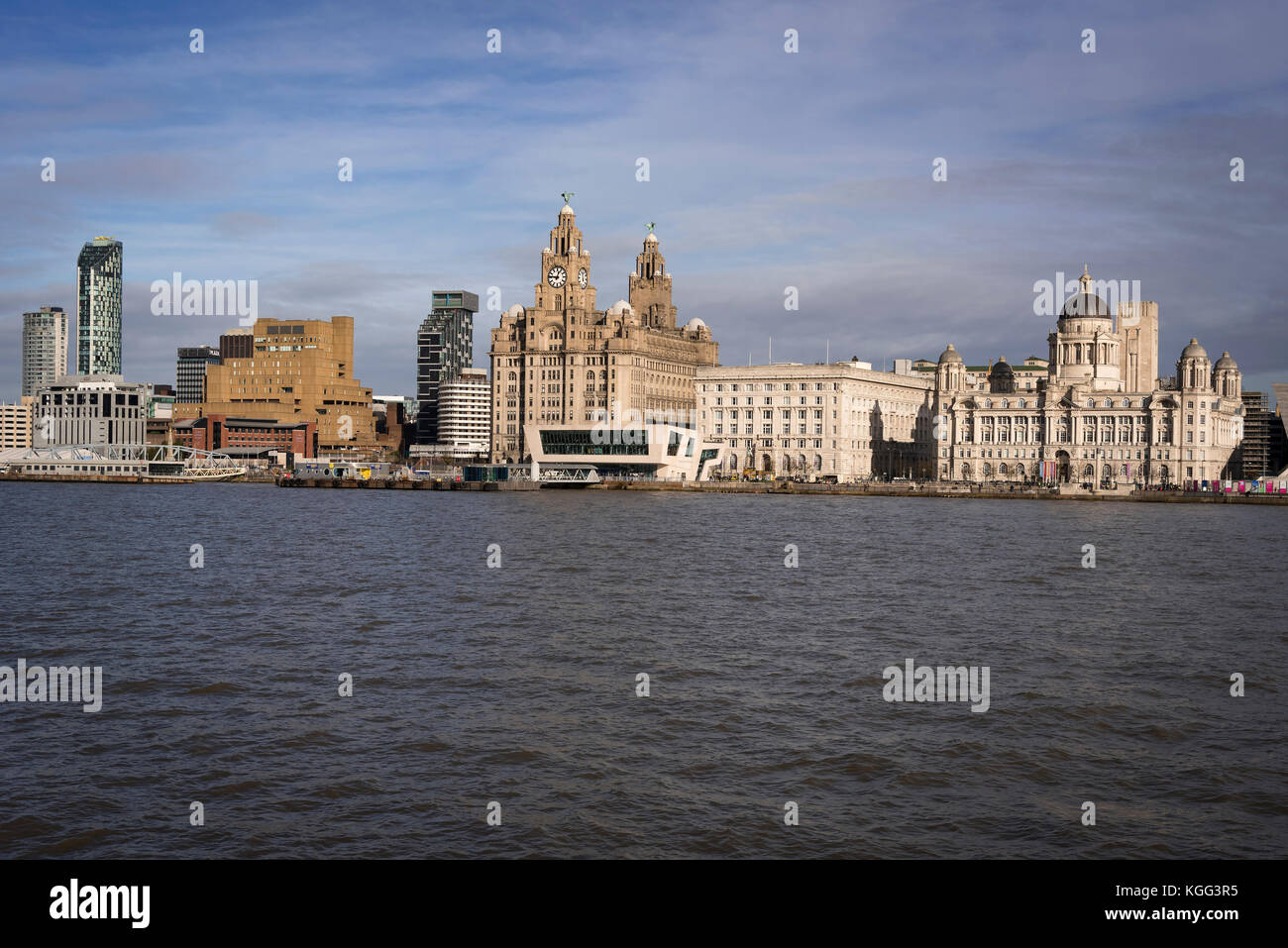 Liverpool pierhead Waterfront Stockfoto