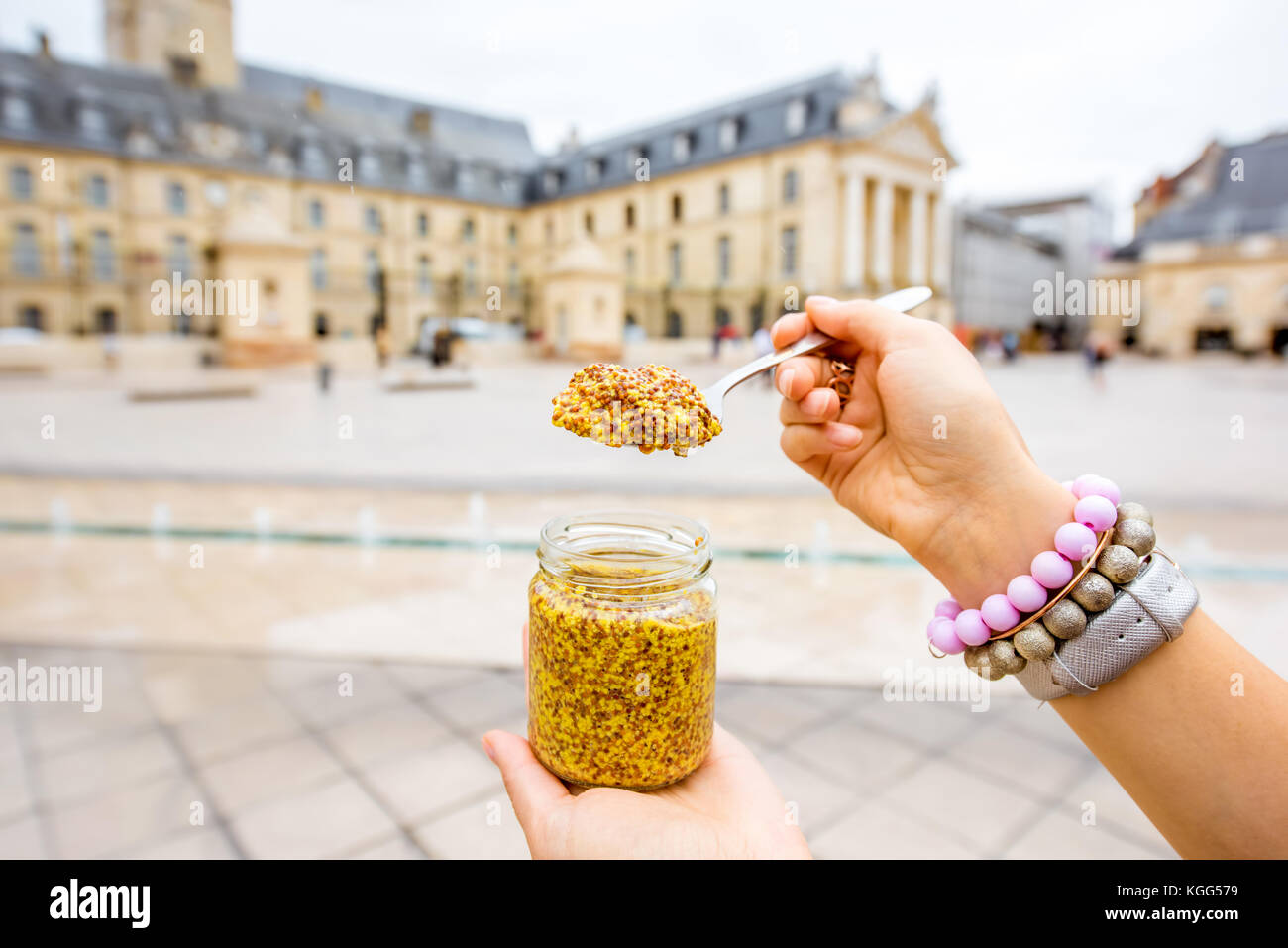 Dijon Senf in Frankreich Stockfoto