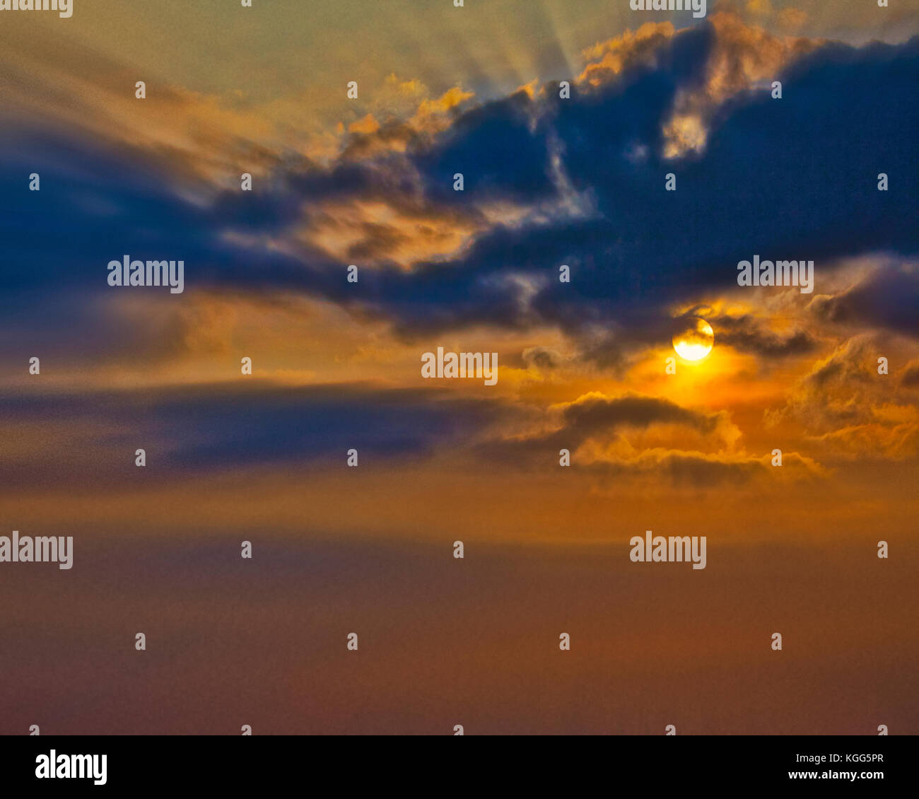 Konzept Fotografie: das Sunset Stockfoto