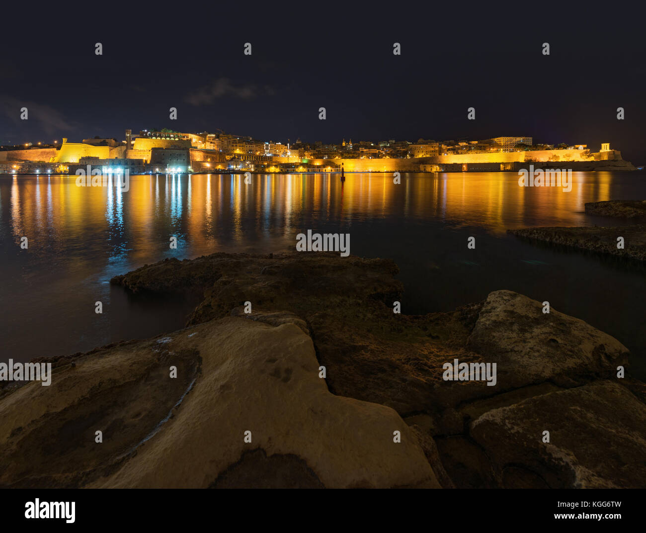 Blick von birgu Stockfoto