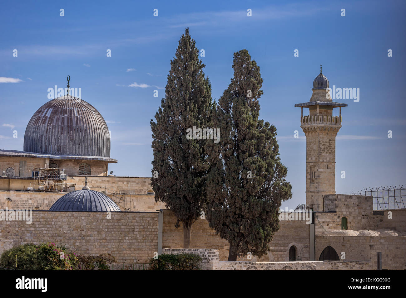 Al Aqsa Moschee in Jerusalem, der 3 heiligsten Ort im Islam. Stockfoto