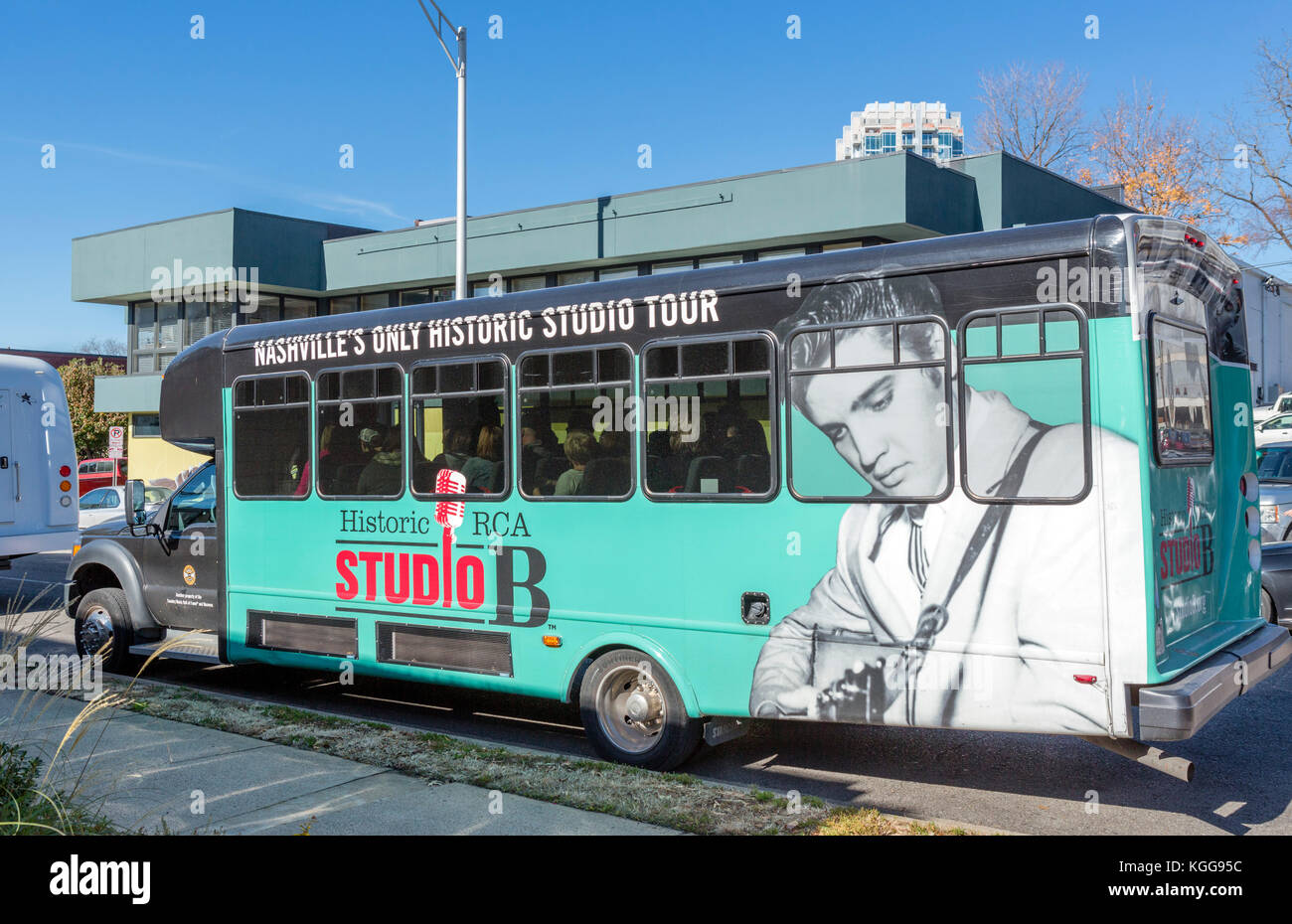 RCA Studio B tour bus, Nashville, Tennessee, USA Stockfoto