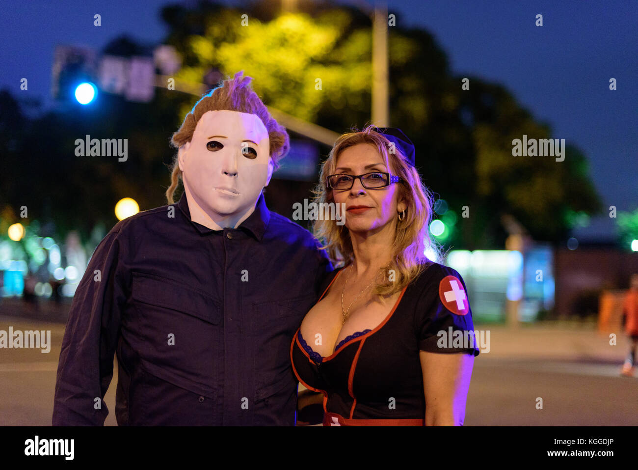 LOS ANGELES - 31. Oktober: Halloween Parade in West Hollywood. Oktober 31, 2017 in Los Angeles, CA Stockfoto