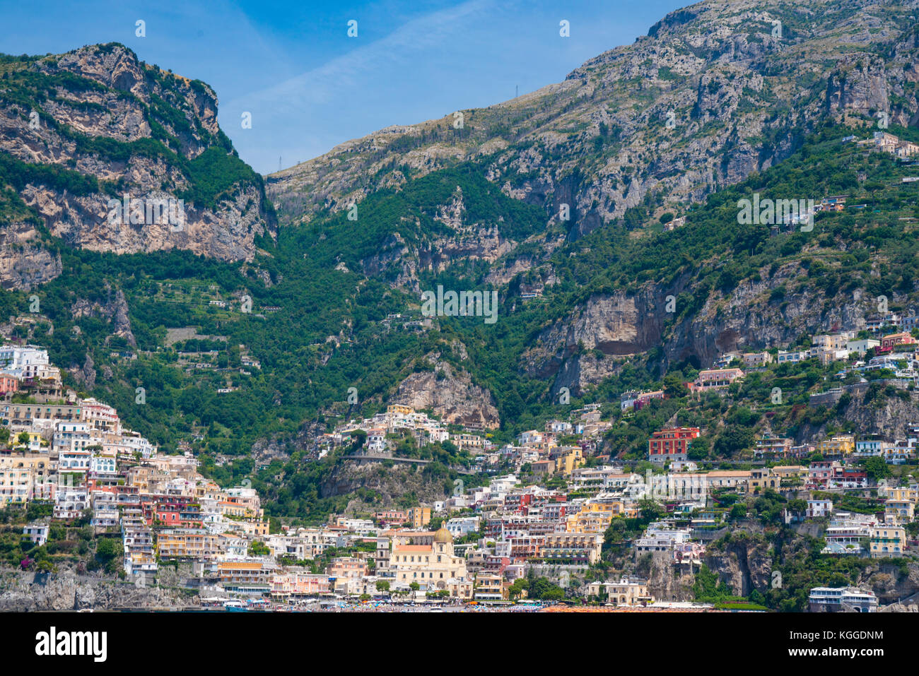 Positano, Italien an der Amalfi Küste Stockfoto