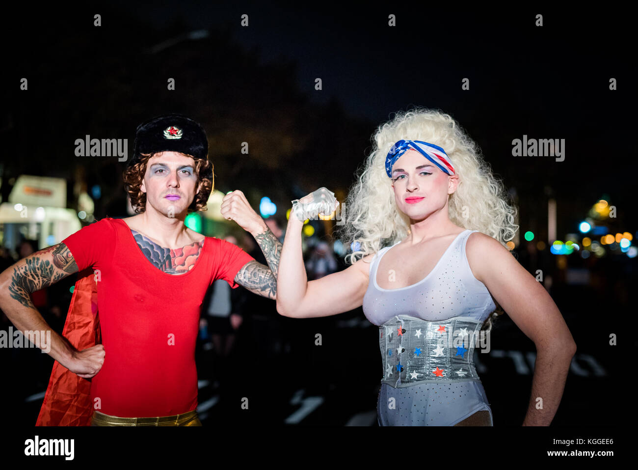 LOS ANGELES - 31. Oktober: Halloween Parade in West Hollywood. Oktober 31, 2017 in Los Angeles, CA Stockfoto