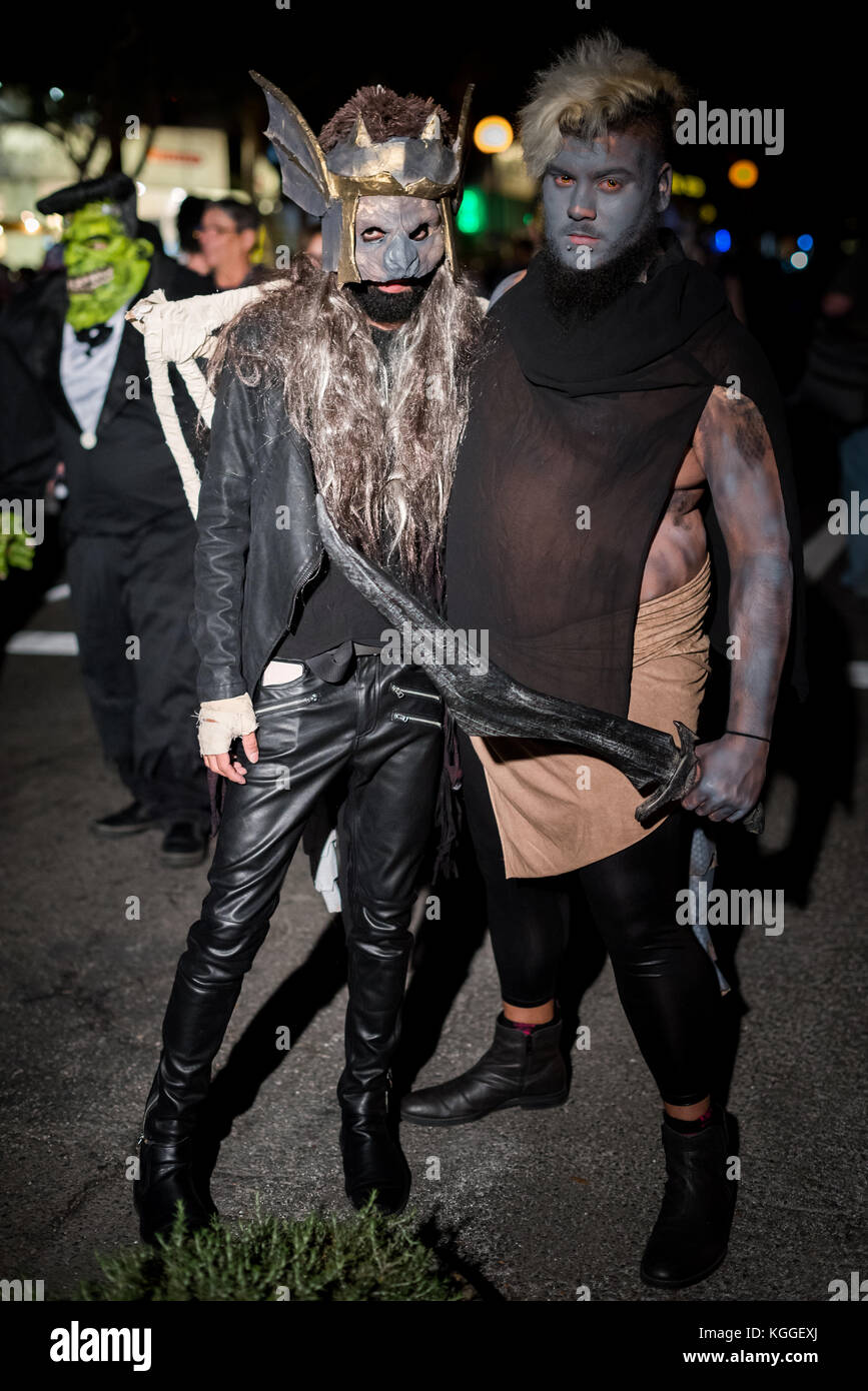 LOS ANGELES - 31. Oktober: Halloween Parade in West Hollywood. Oktober 31, 2017 in Los Angeles, CA Stockfoto