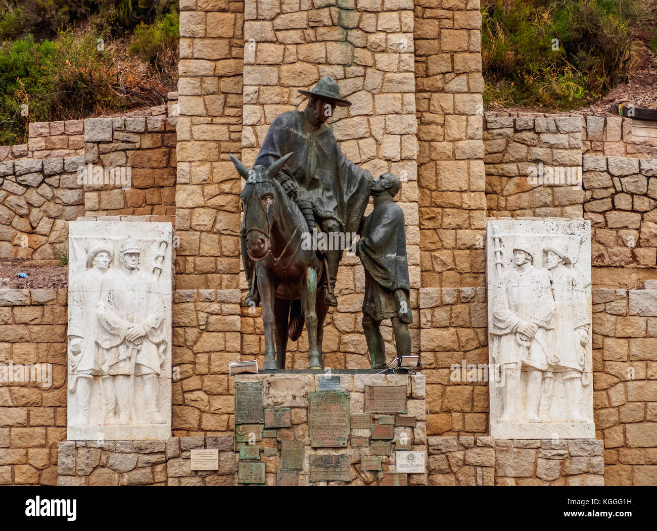 Denkmal eine Ejercito de los Andes, el manzano Historico, tunuyan Abteilung, Provinz Mendoza, Argentinien Stockfoto Denkmal eine Ejercito de los Andes, el manzano Historico, tunuyan Abteilung, Provinz Mendoza, Argentinien Stockfoto