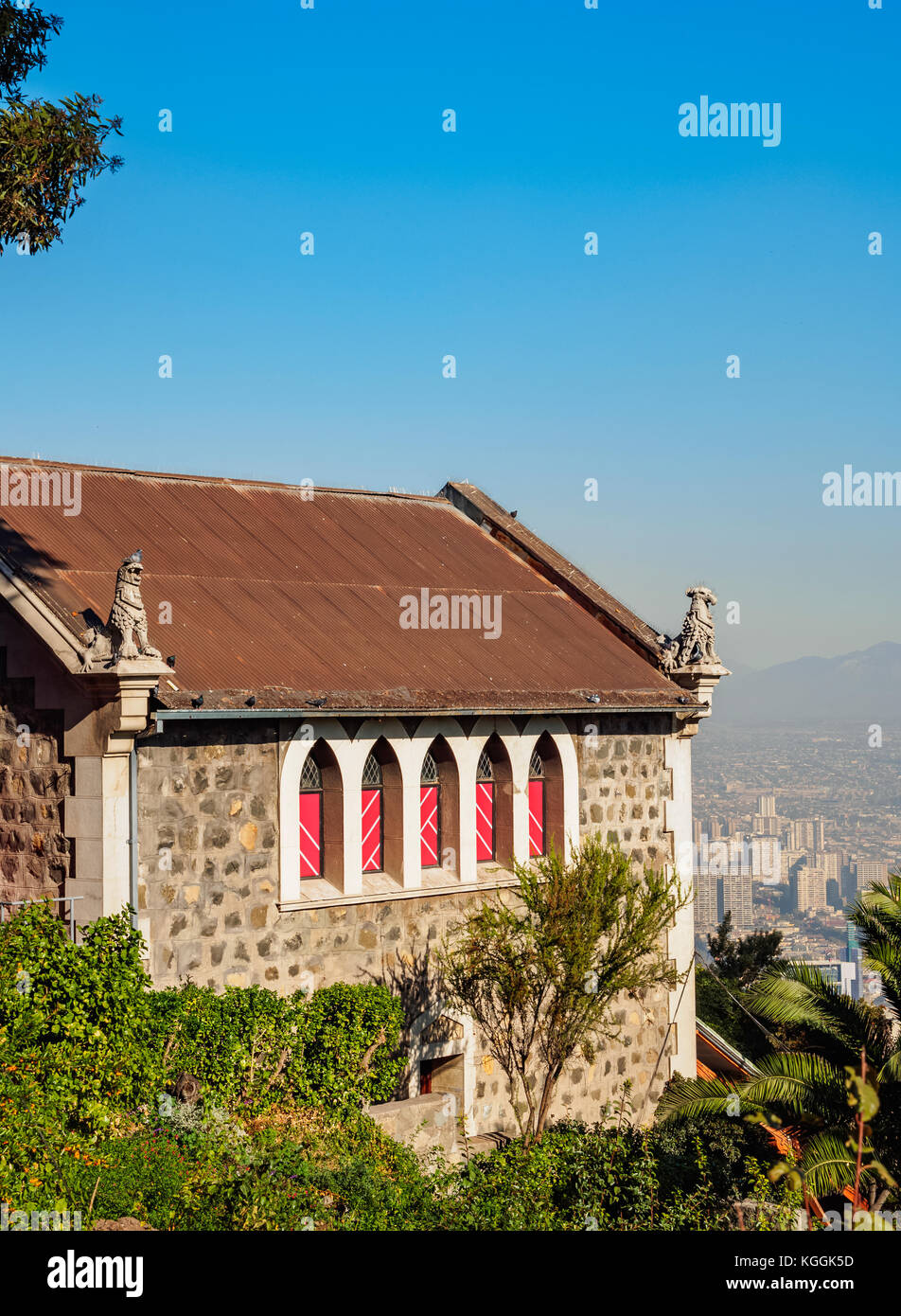 Der Berg San Cristobal, Santiago, Chile Stockfoto Der Berg San Cristobal, Santiago, Chile Stockfoto