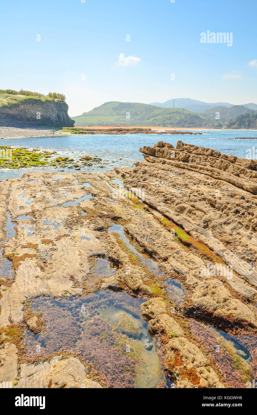 Muskiz Strand, Vizcaya, Baskenland, Spanien, Europa Stockfoto