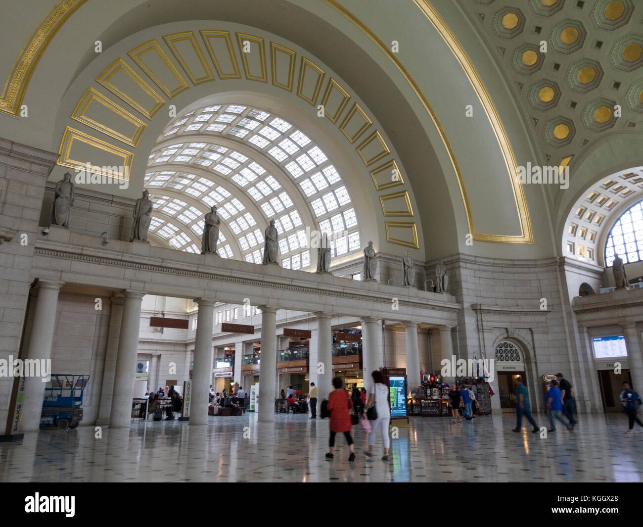 Innerhalb der Union Station, Washington DC, USA. Stockfoto