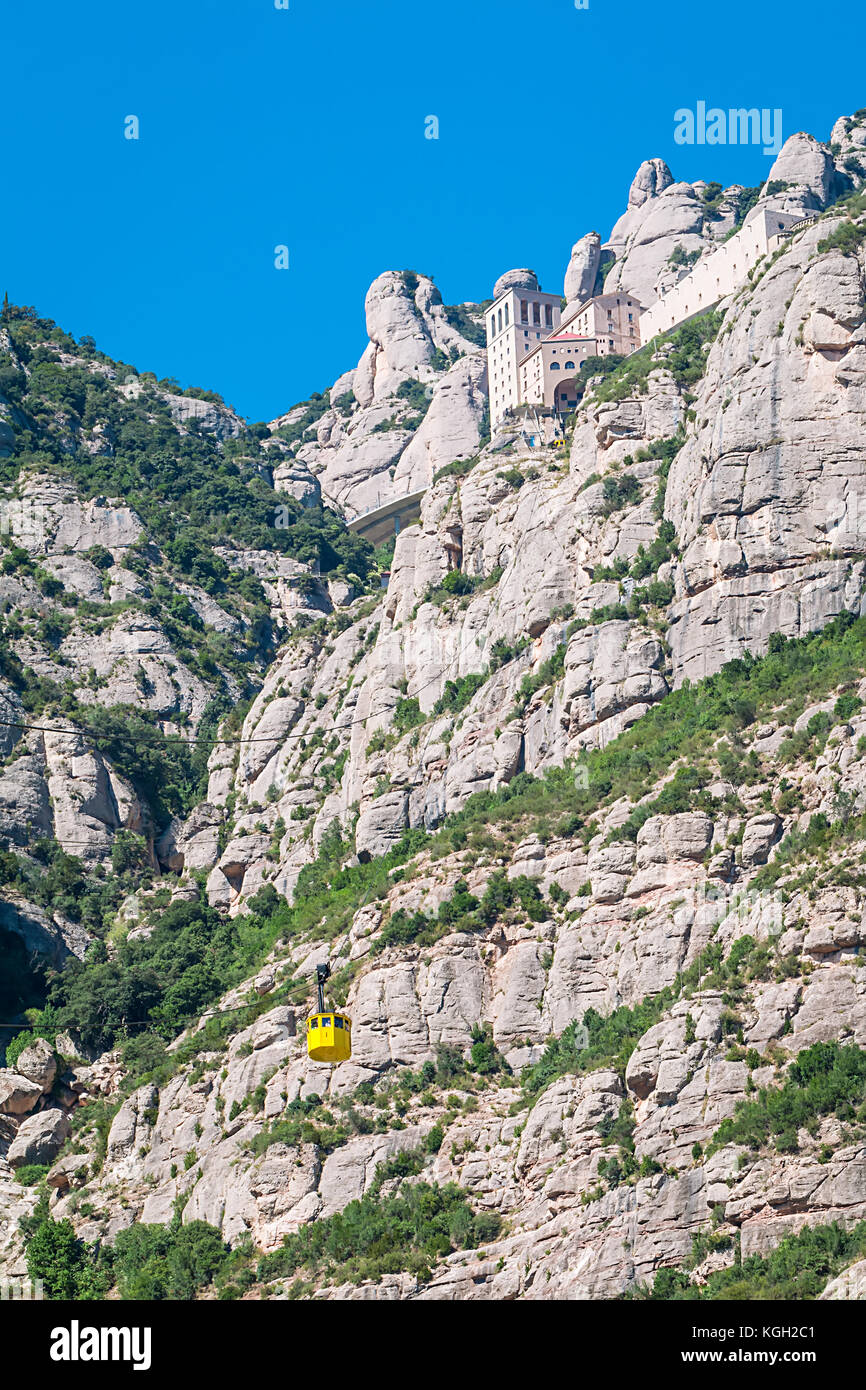 Barcelona, Spanien Kloster Montserrat, Santa Maria de Montserrat ist eine Benediktinerabtei auf dem Berg Montserrat in der Nähe von Barcelona entfernt. Stockfoto