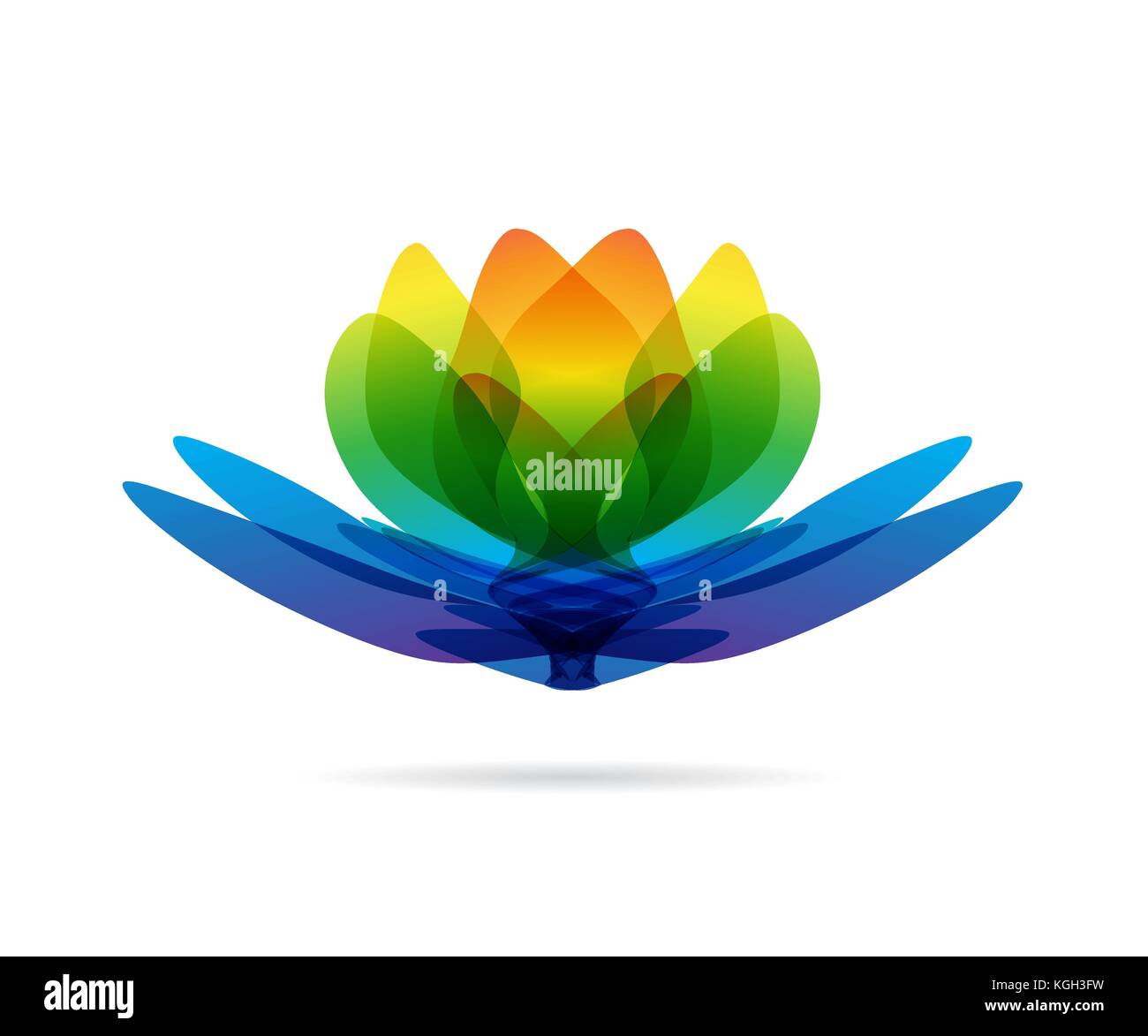 Seerose Symbol, Blume Blüte - Vektor Grafik auf weißem Hintergrund Stock Vektor