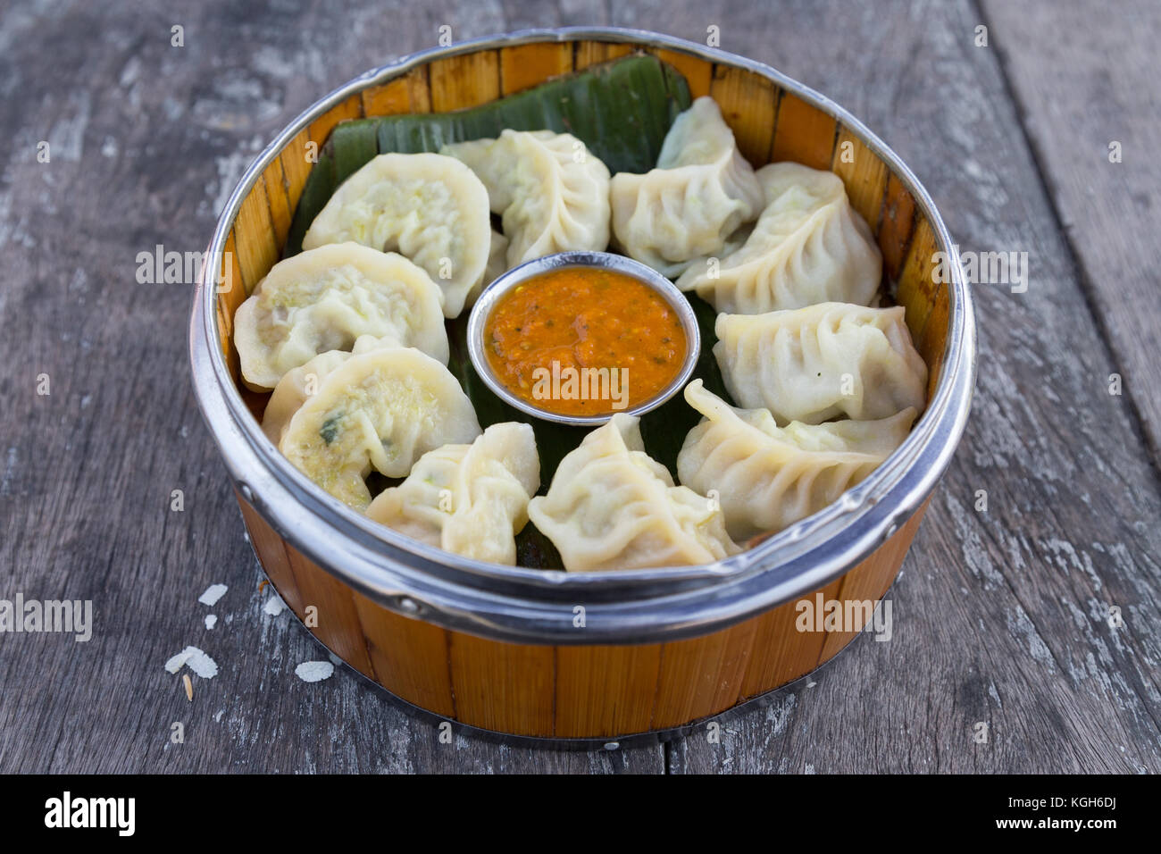 Nepali Knödel in Pokhara, Nepal Stockfoto