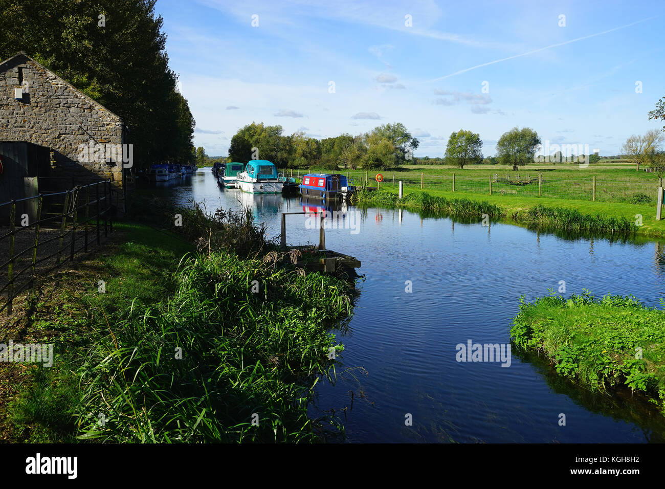 Der Fluss Nene an Eaglethorpe in der Nähe von Warmington Stockfoto