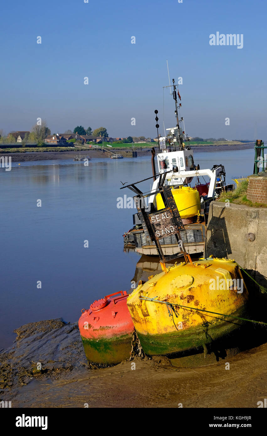 Fluss Great Ouse Mündung, King's Lynn, Norfolk, England Stockfoto