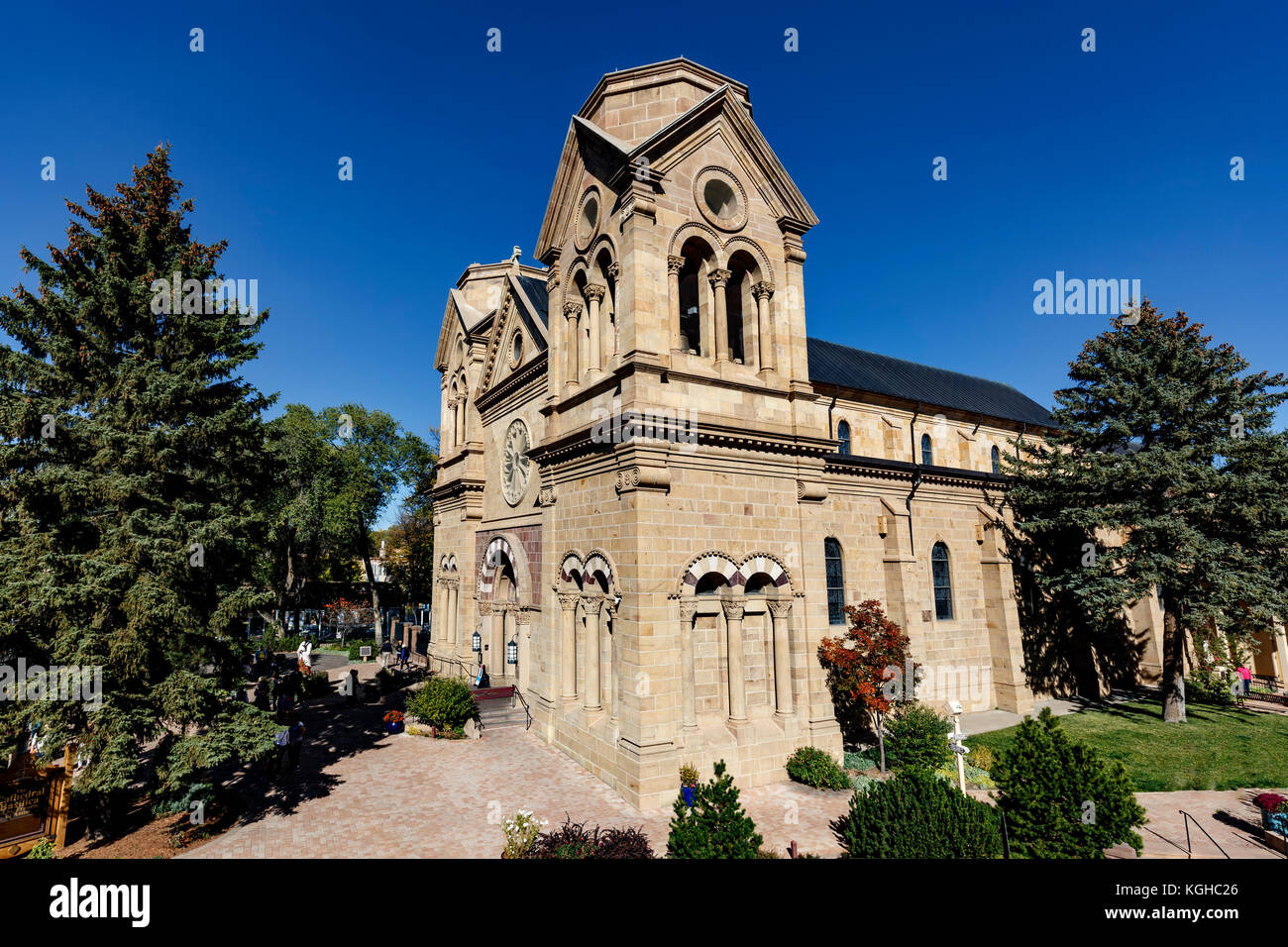 Dom der Basilika des Hl. Franziskus von Assisi, Santa Fe, New Mexico USA Stockfoto