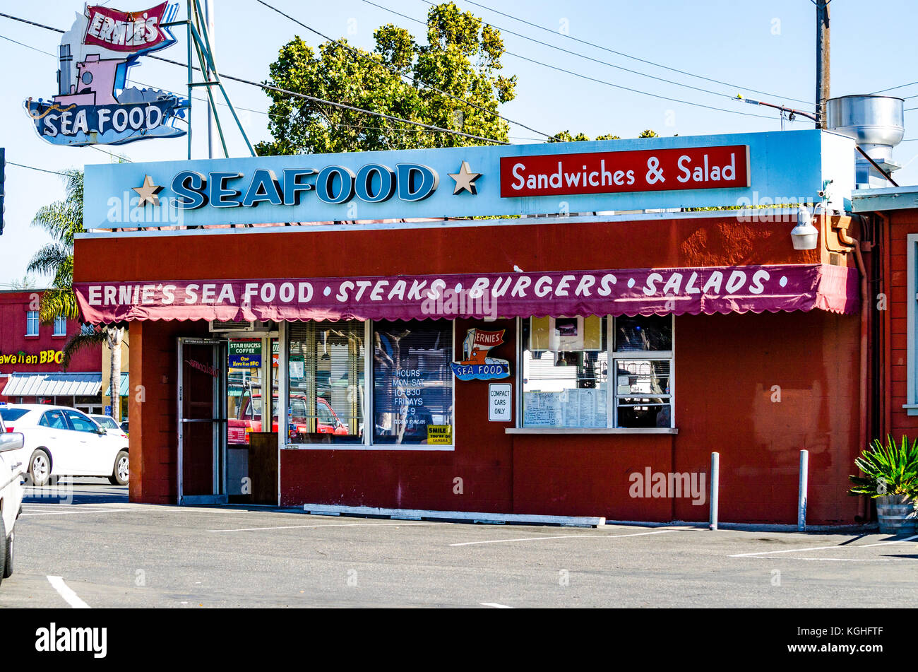 Ernies Meeresfrüchte in San Leandro, Kalifornien Stockfoto
