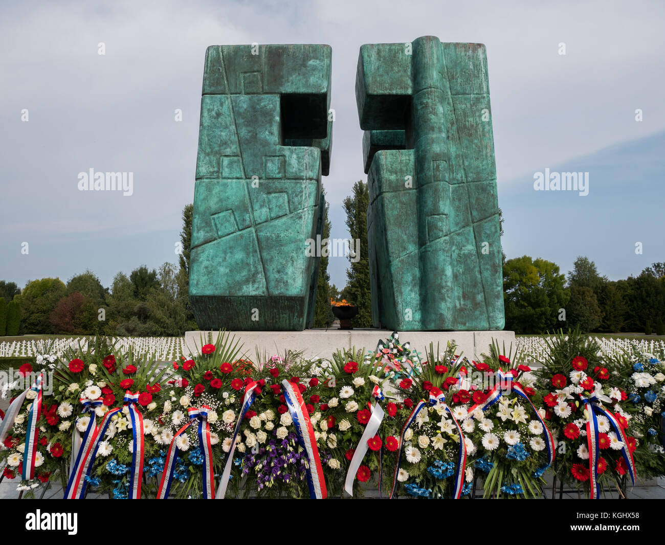 Heimat war Memorial Friedhof in Vukovar, Kroatien Stockfoto