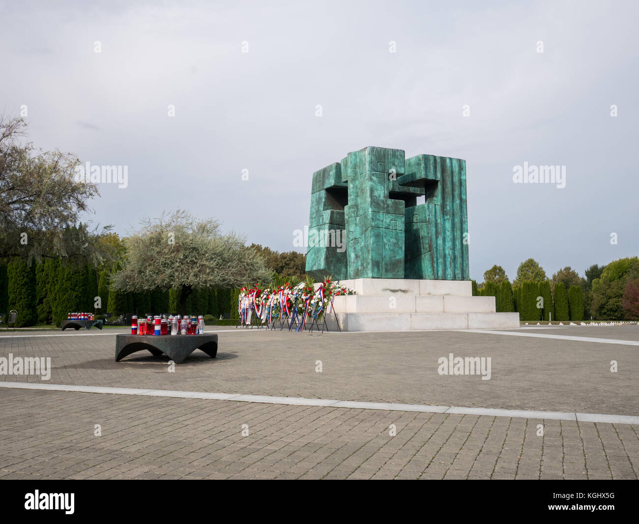 Denkmal auf Heimat war Cemetery in Vukovar, Kroatien Stockfoto