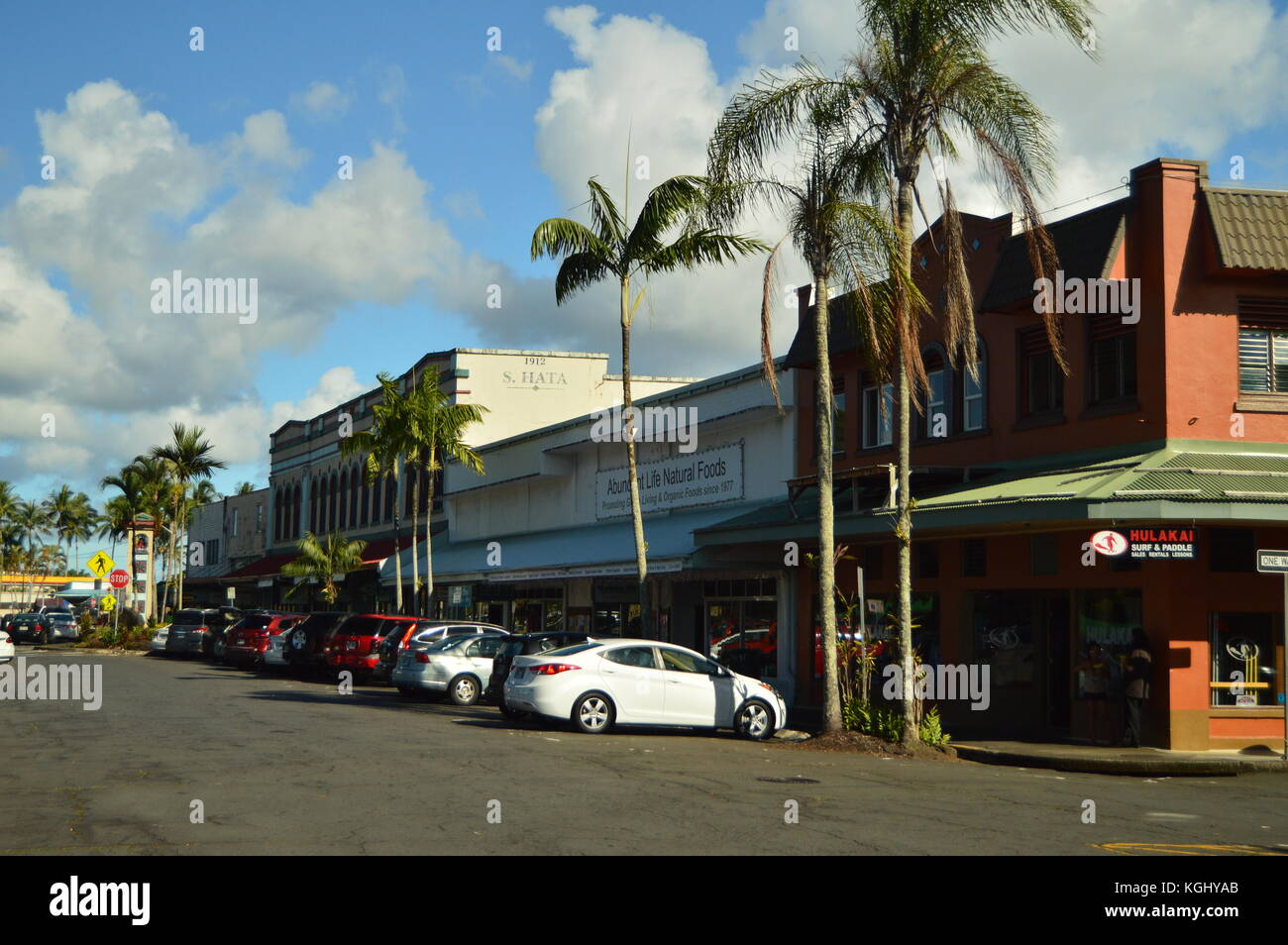 Die Straßen von Hilo. Stockfoto