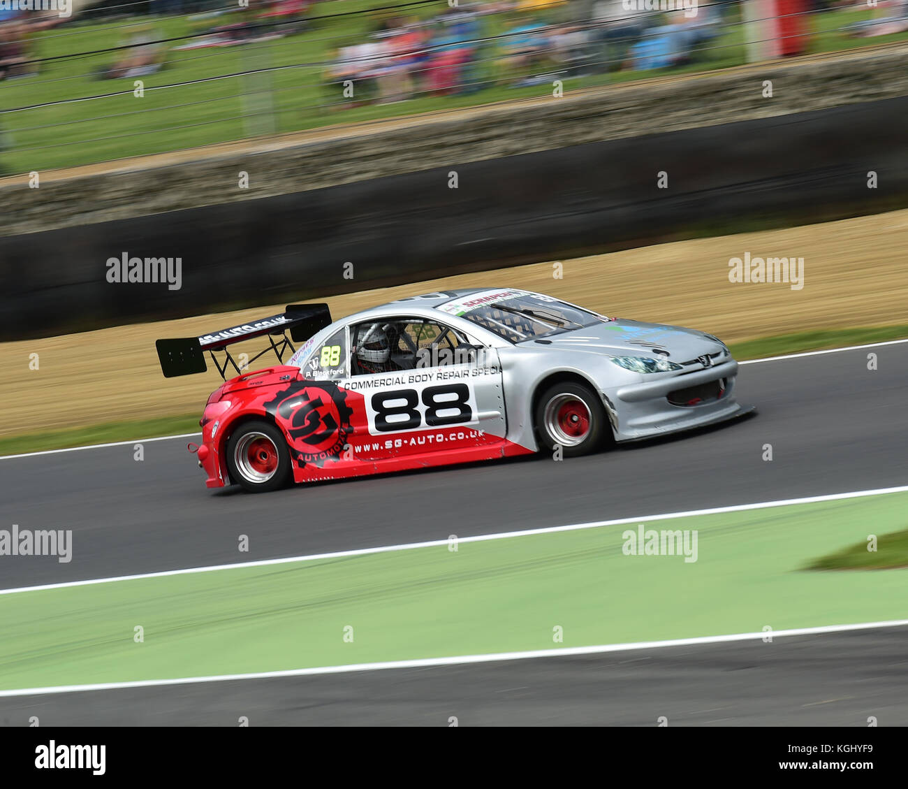 Philip Blackford, Peugeot 206 cc, SpeedFest Silhouetten, Amerikanische Speedfest V, Brands Hatch, Juni 2017, Automobile, Autosport, Autos, Rundstrecke, E Stockfoto