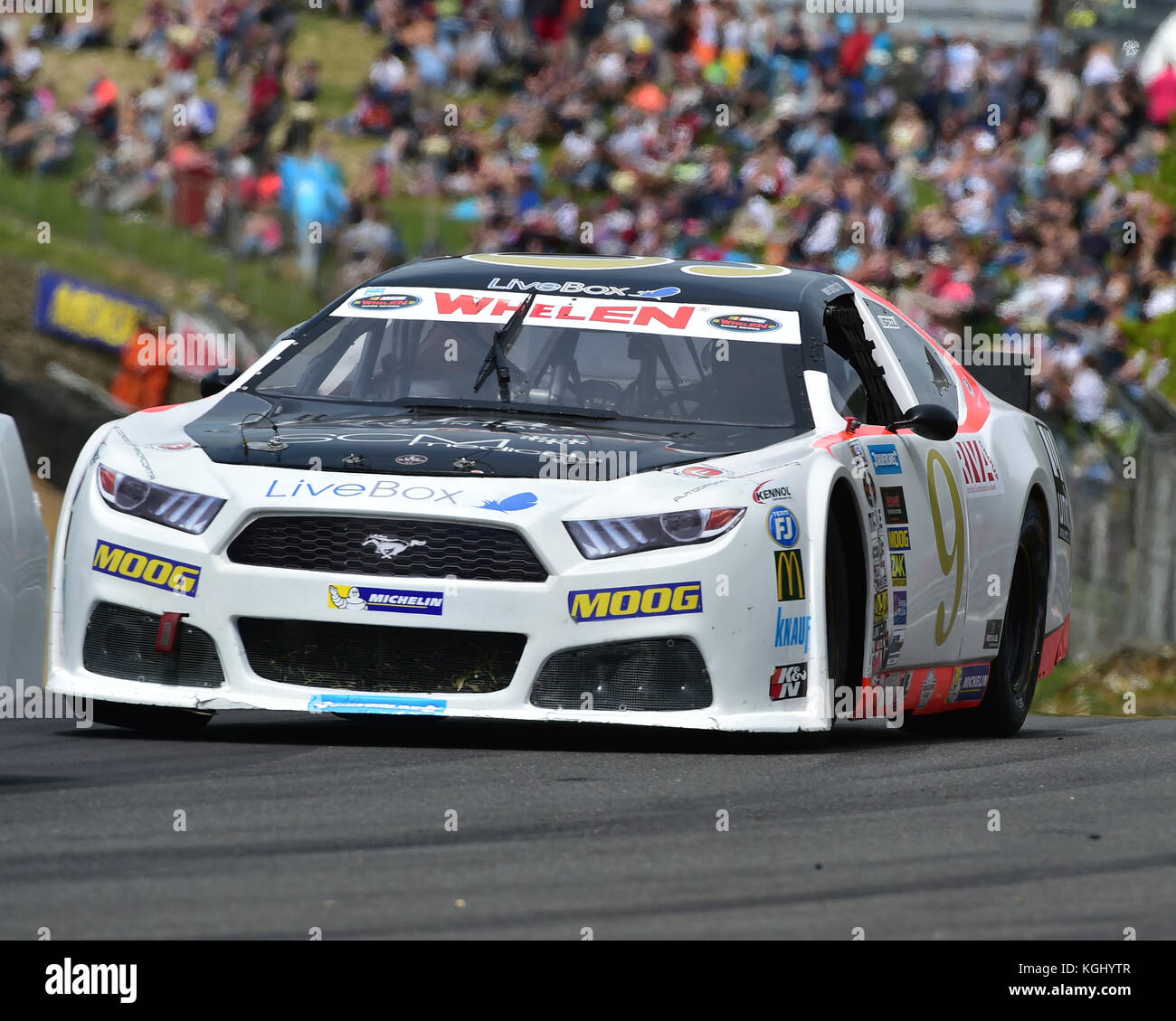 Gianmarco Ercoli, Ford Mustang, NASCAR Whelen Euro Serie, Elite 1 Klasse, Amerikanische Speedfest V, Brands Hatch, Juni 2017, Automobile, Autosport, Autos Stockfoto