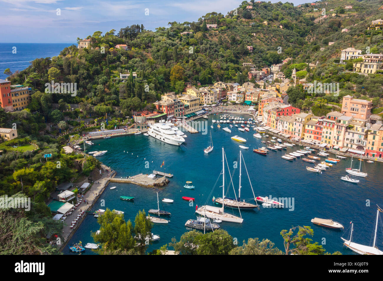 Die malerische Küstenstadt Portofino Italien Stockfoto