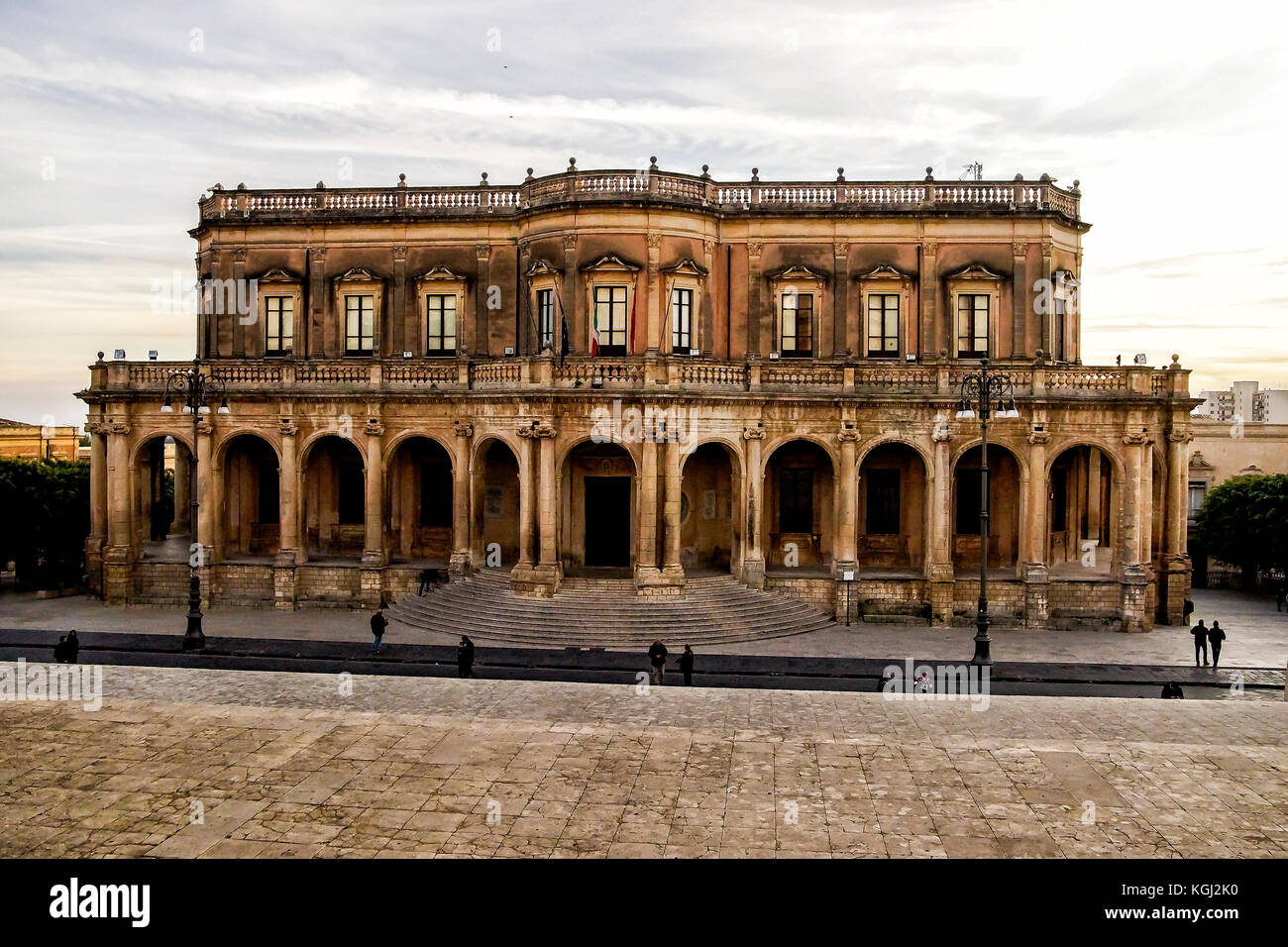 Palazzo Ducezio in Noto, Italien. Stockfoto