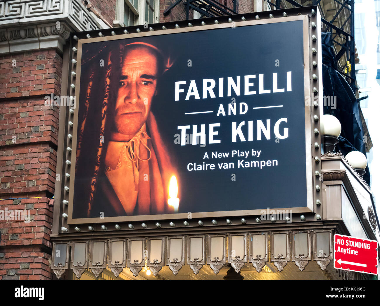 Farinelli und der König, eine musikalische Komödie mit Mark rylance an der Belasco Theatre in NEW YORK. Stockfoto