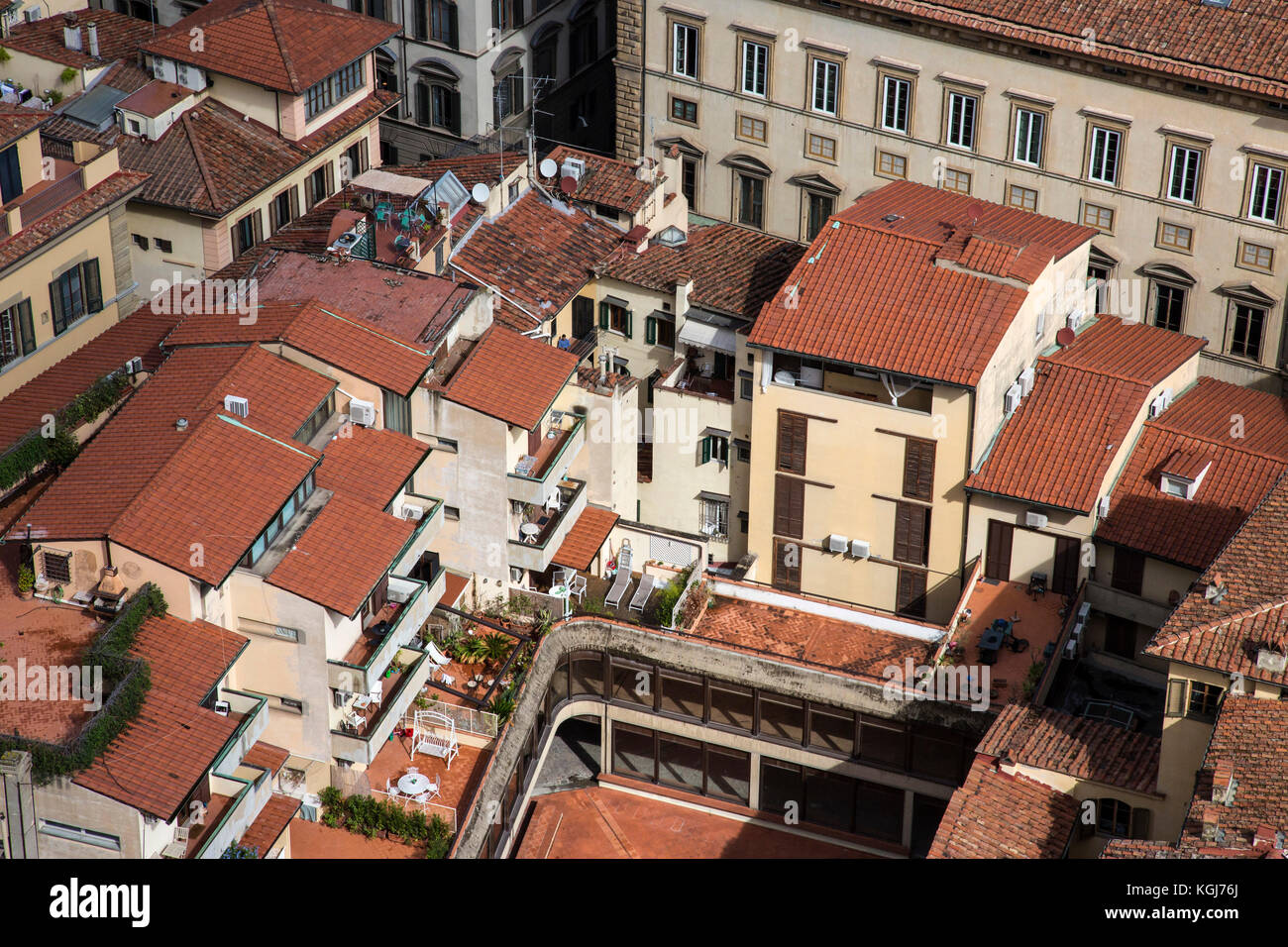 Dächer und Gebäude im Zentrum von Florenz Stockfoto