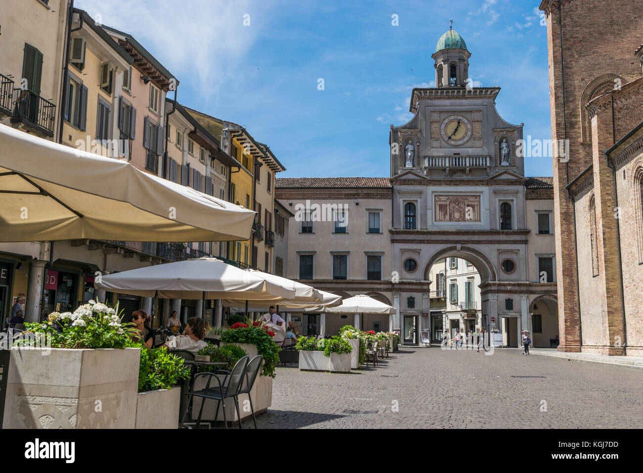 Marktplatz in Crema Italien Stockfoto