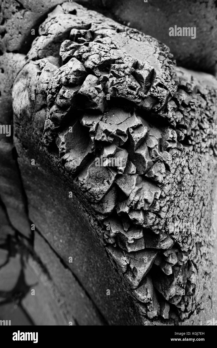 Felsen natürliche Wallpaper - schwarz-weiß Foto Stockfoto